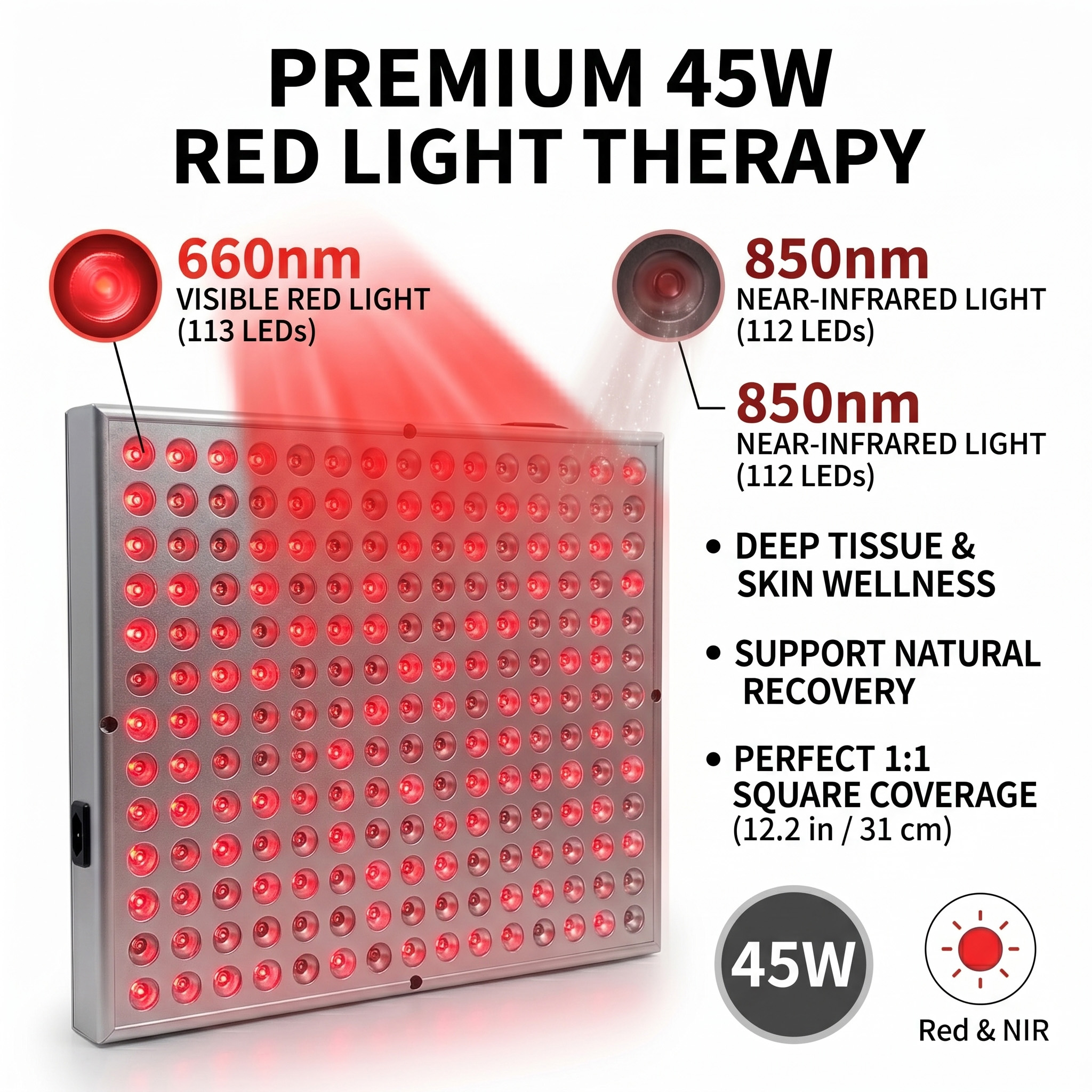 Spa Wellness Uk - 45W LED 660nm 850nm Red Near